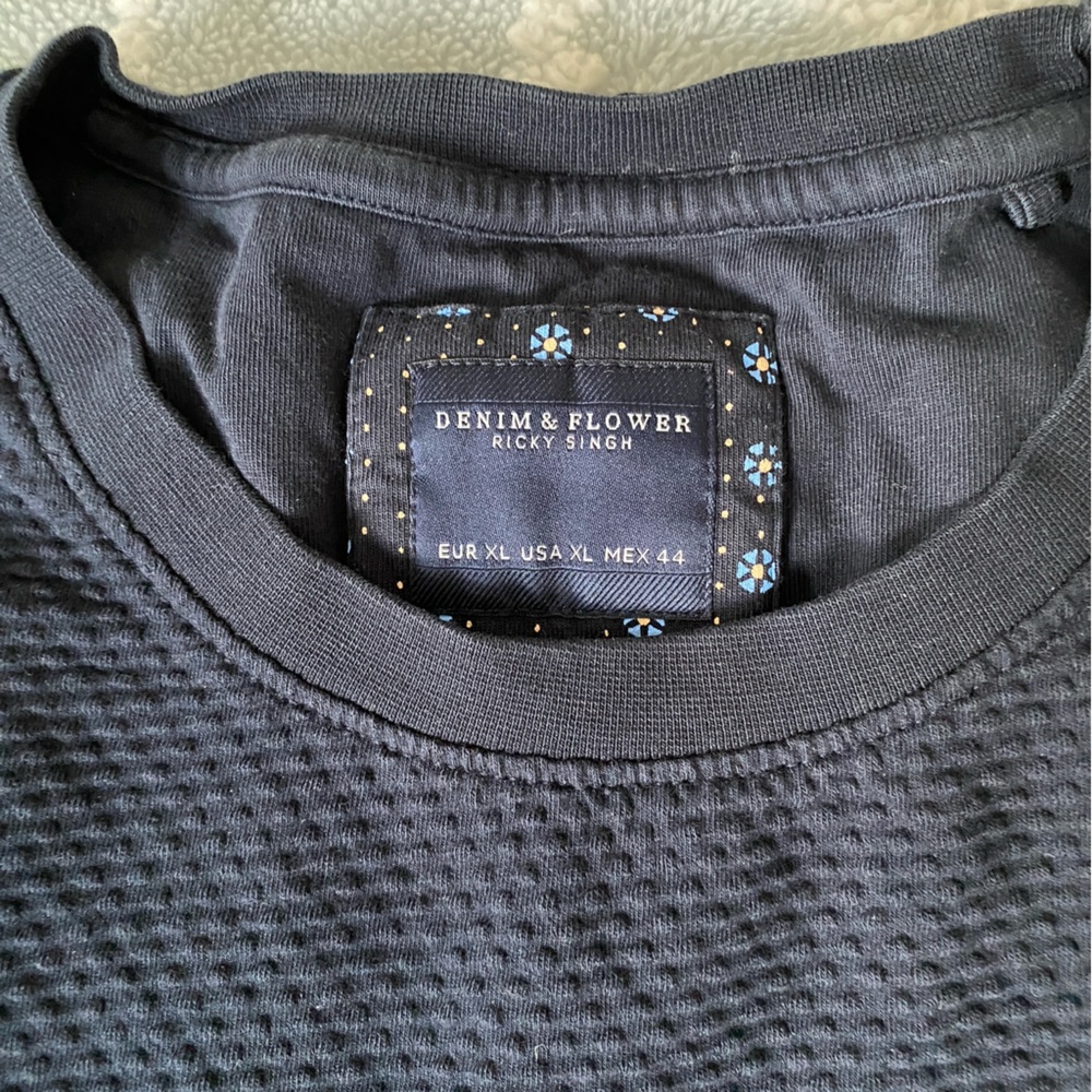 Denim & Flower Men's Dark Gray Crewneck Sweater